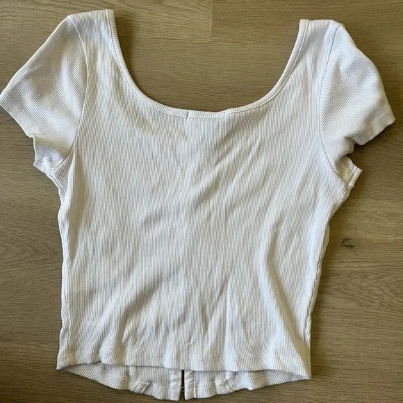 White Ribbed Bodysuit - Picture 3 of 3